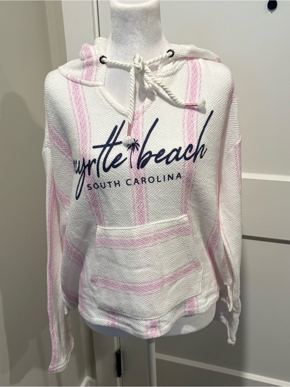 Pink & White Hooded Set